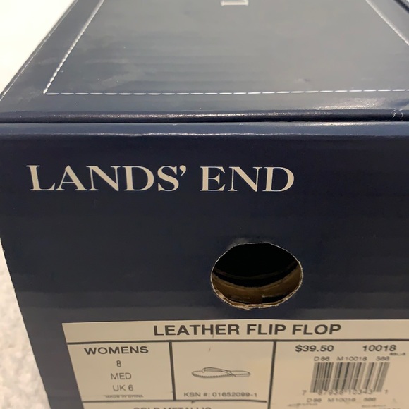 NWOT LANDS’ END LEATHER FLIP FLOP - Picture 6 of 7